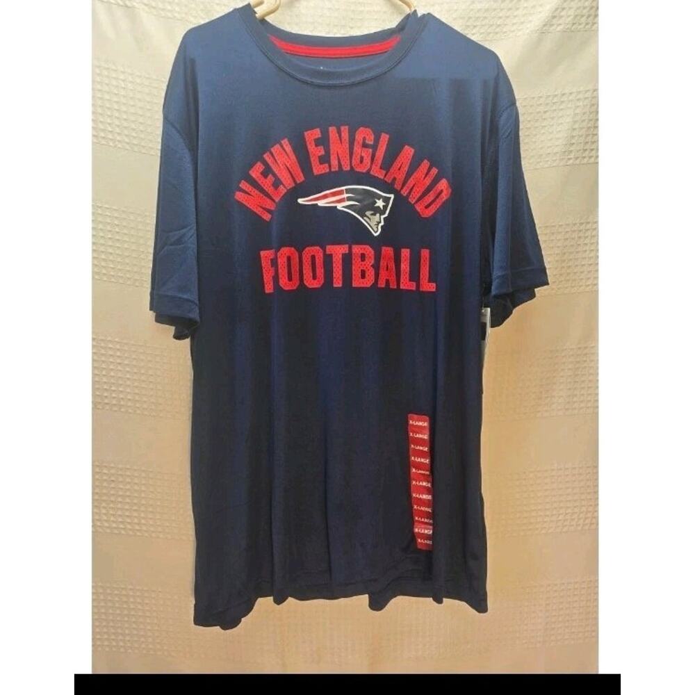 Ofiicial New England Patriots Dri Fit Short sleeve Tshirt Blue Graphic XL 6785